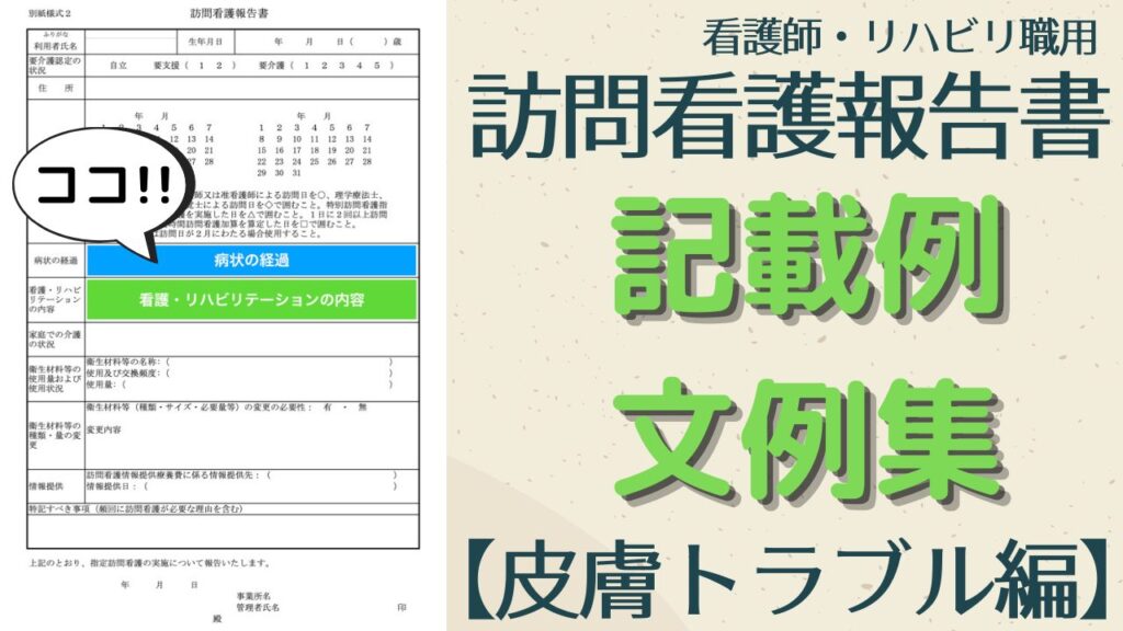 令和３年 訪問看護報告書 別添 の書き方を完全解説 記載例多数