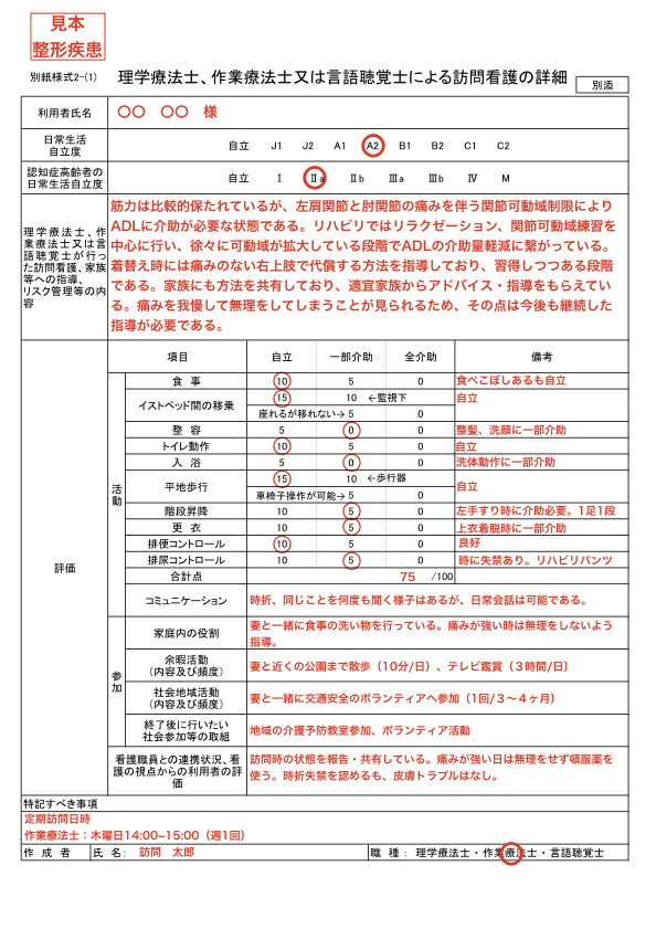 令和３年 訪問看護報告書 別添 の書き方を完全解説 記載例多数