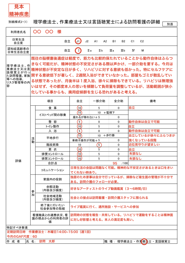 令和３年 訪問看護報告書 別添 の書き方を完全解説 記載例多数