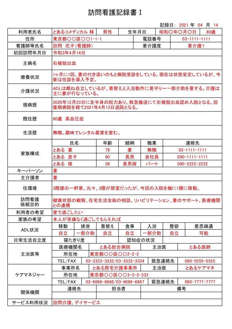 訪問看護における看護記録の書き方完全解説！記載例を多数紹介！【記録書Ⅰ・Ⅱ】